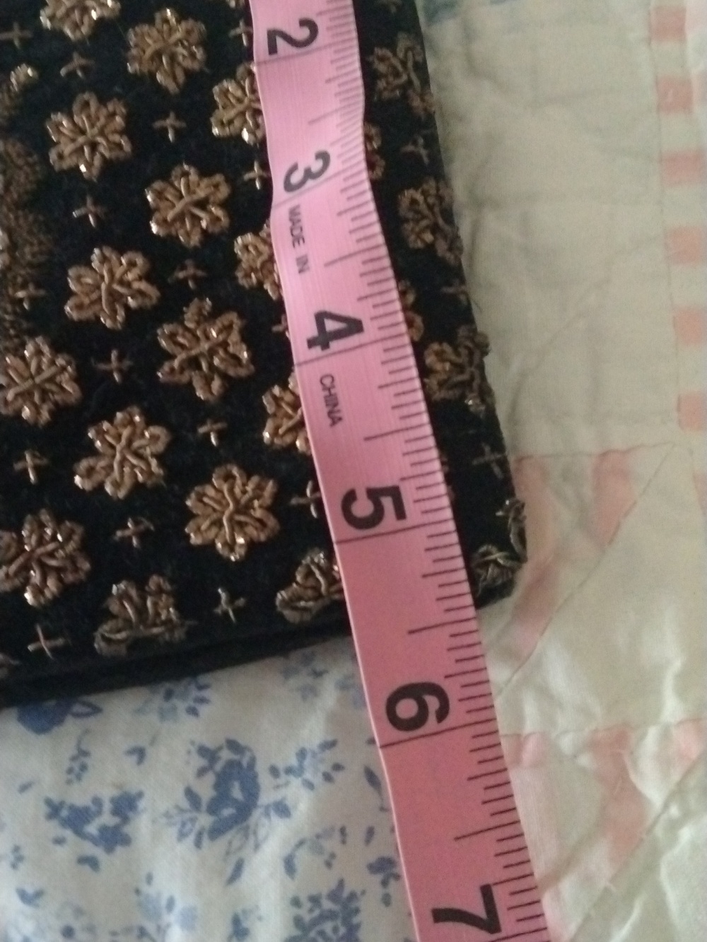 1940s Embroidered Peacock Evening Clutch - Black And Gold From India - Picture 8 of 8